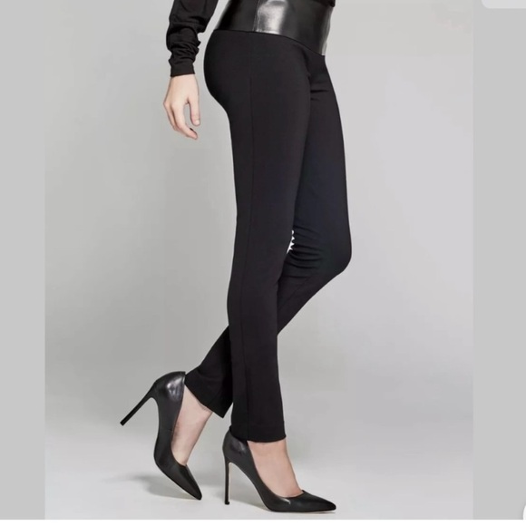 Guess Marciano Cassie Leather Black Leggings Size 4 - Picture 3 of 10